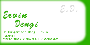 ervin dengi business card